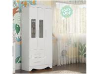 Guarda-roupa 2 Gavetas 3 Portas Moveis Peroba Harmonia