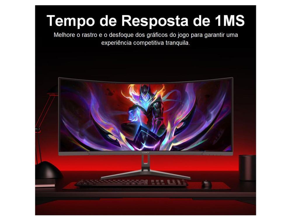 Monitor Gamer Curvo 34" 180Hz 1ms Full HD R1500 Legacy GW34WQ180 2 HDMI 2 DisplayPort Freeysnc G-sync - 4
