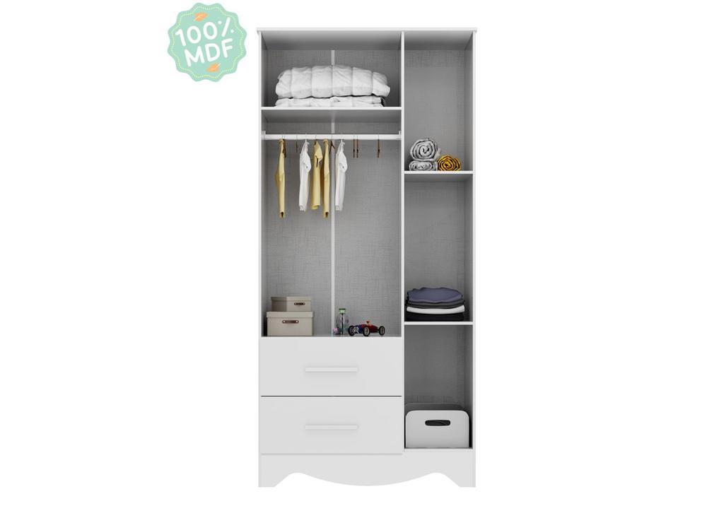 Guarda-roupa de Bebê 2 Gavetas 3 Portas Moveis Peroba Magia - 7