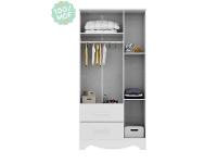 Guarda-roupa de Bebê 2 Gavetas 3 Portas Moveis Peroba Magia - 7