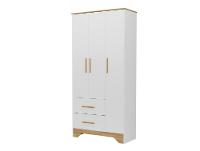 Guarda-roupa de Bebê 2 Gavetas 3 Portas Moveis Peroba Magia - 1