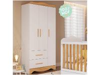 Guarda-roupa 2 Gavetas 3 Portas Moveis Peroba Harmonia