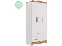Guarda-roupa 2 Gavetas 3 Portas Moveis Peroba Harmonia - 7