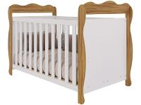 Berço Mini Cama Branco e Amêndoa Moveis Peroba Ninho - 1