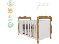 Berço Mini Cama Branco e Amêndoa Moveis Peroba Ninho - 5