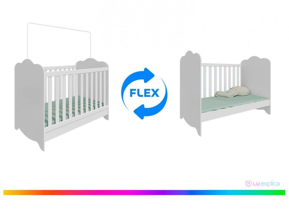 Berço Mini Cama Branco Moveis Peroba Harmonia - 3