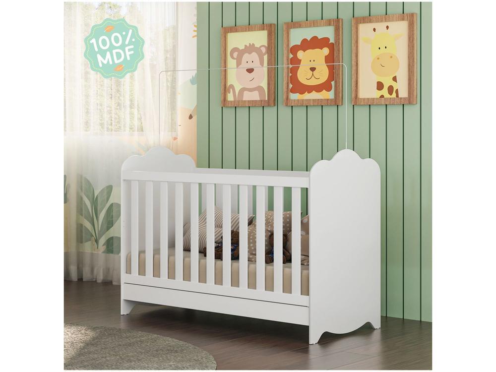 Berço Mini Cama Branco Moveis Peroba Harmonia - 4