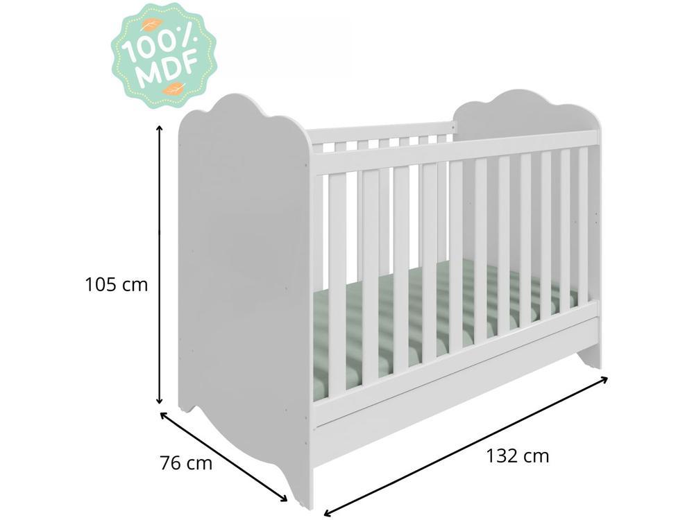 Berço Mini Cama Branco Moveis Peroba Harmonia - 9