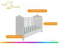 Berço Mini Cama Branco Moveis Peroba Harmonia - 2