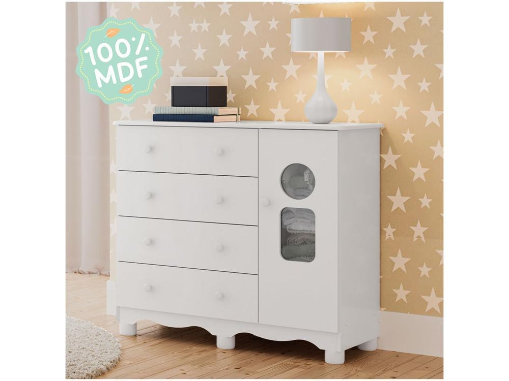 Cômoda de Bebê 4 Gavetas Moveis Peroba Ninho - 4