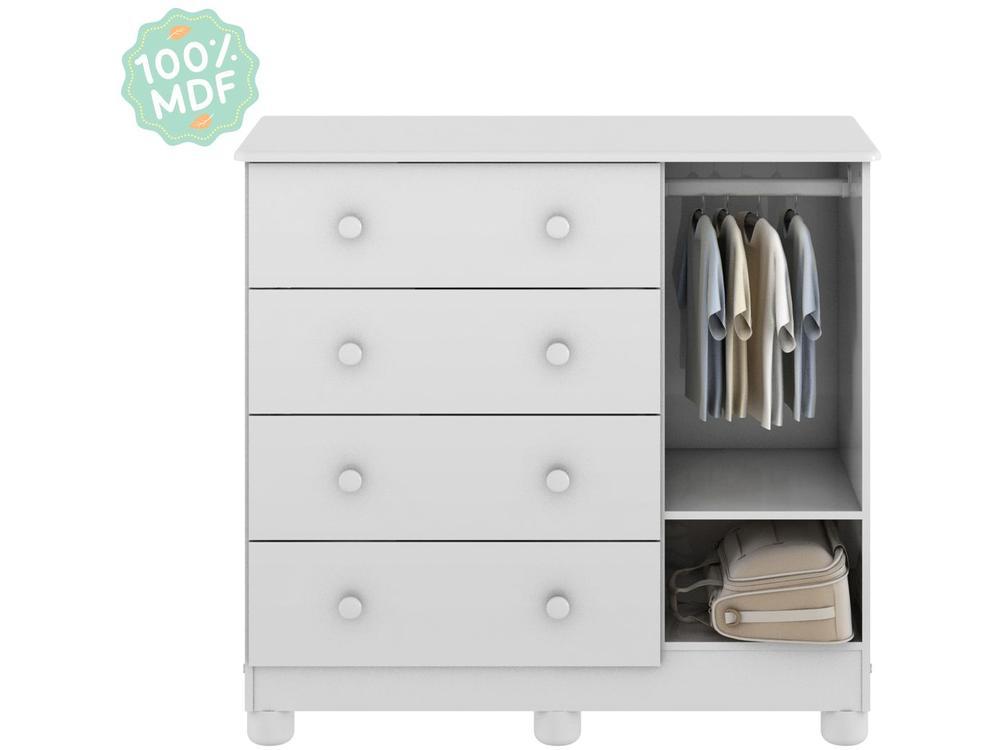 Cômoda de Bebê 4 Gavetas Moveis Peroba Ninho - 5