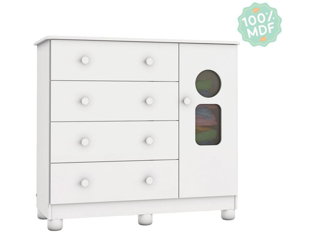 Cômoda de Bebê 4 Gavetas Moveis Peroba Ninho - 6