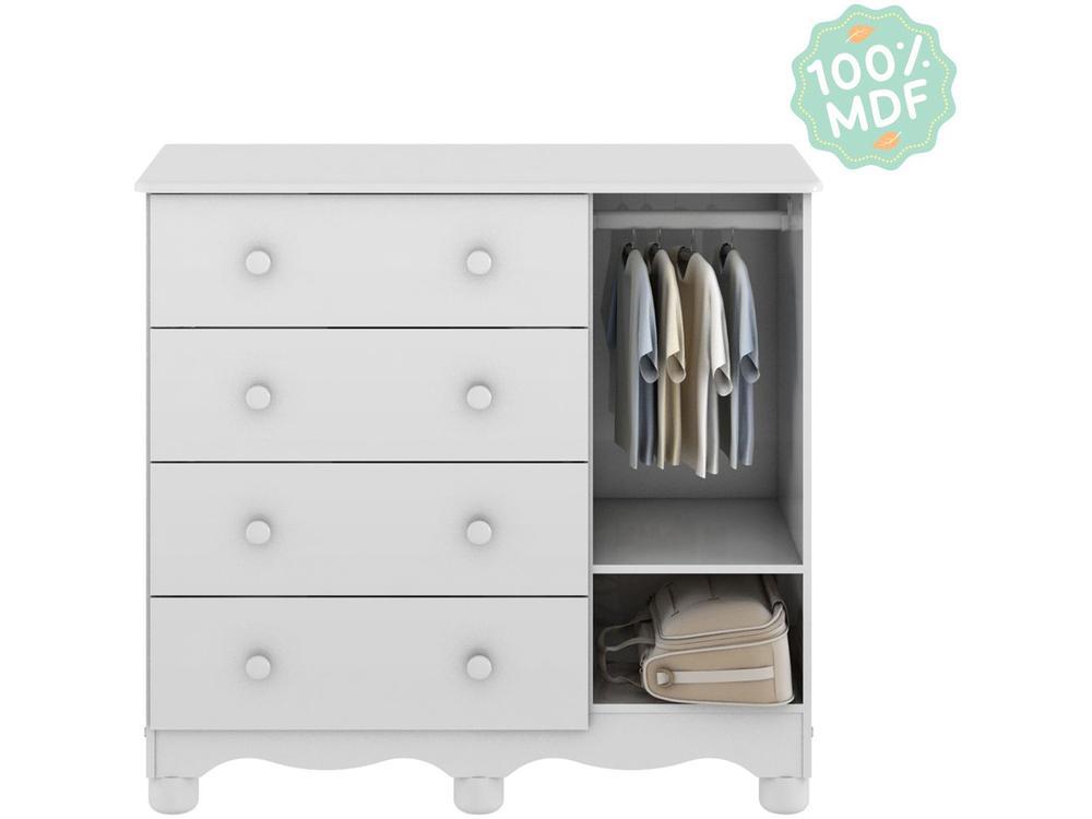 Cômoda de Bebê 4 Gavetas Moveis Peroba Ninho - 9