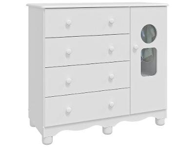 Cômoda de Bebê 4 Gavetas Moveis Peroba Ninho