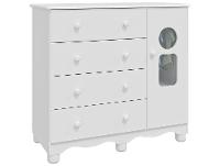 Cômoda de Bebê 4 Gavetas Moveis Peroba Ninho - 1