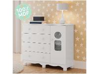 Cômoda de Bebê 4 Gavetas Moveis Peroba Ninho