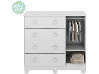 Cômoda de Bebê 4 Gavetas Moveis Peroba Ninho - 5