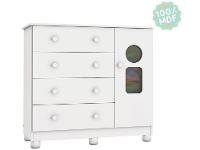 Cômoda de Bebê 4 Gavetas Moveis Peroba Ninho - 6