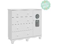 Cômoda de Bebê 4 Gavetas Moveis Peroba Ninho - 7