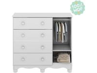 Cômoda de Bebê 4 Gavetas Moveis Peroba Ninho - 9