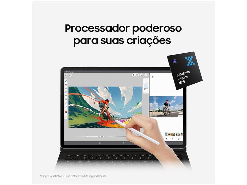 Tablet Samsung Galaxy Tab S10 FE com Capa e Caneta S Pen 8GB RAM 128GB 10,9" Android 15 Exynos 1580 Wi-Fi - 8