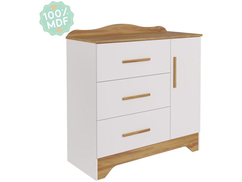 Cômoda de Bebê 3 Gavetas Moveis Peroba Harmonia - 9