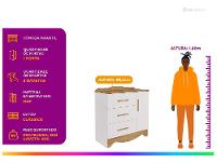 Cômoda de Bebê 3 Gavetas Moveis Peroba Harmonia - 2