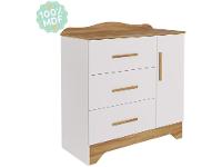 Cômoda de Bebê 3 Gavetas Moveis Peroba Harmonia - 9