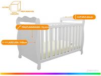 Berço Mini Cama Branco Moveis Peroba Ninho - 2