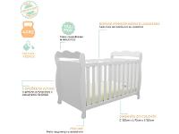 Berço Mini Cama Branco Moveis Peroba Ninho - 6