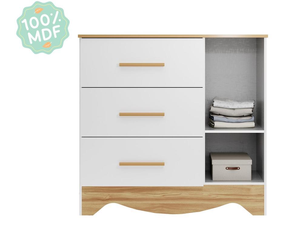 Cômoda Infantil 3 Gavetas Moveis Peroba Magia - 5