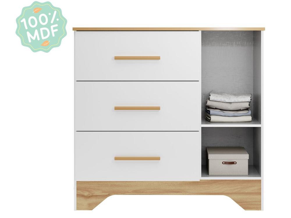 Cômoda Infantil 3 Gavetas Moveis Peroba Magia - 6