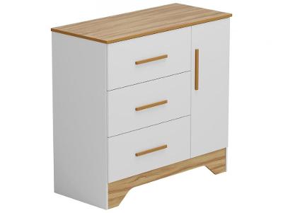 Cômoda Infantil 3 Gavetas Moveis Peroba Magia