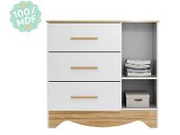 Cômoda Infantil 3 Gavetas Moveis Peroba Magia - 5