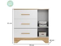 Cômoda Infantil 3 Gavetas Moveis Peroba Magia - 8