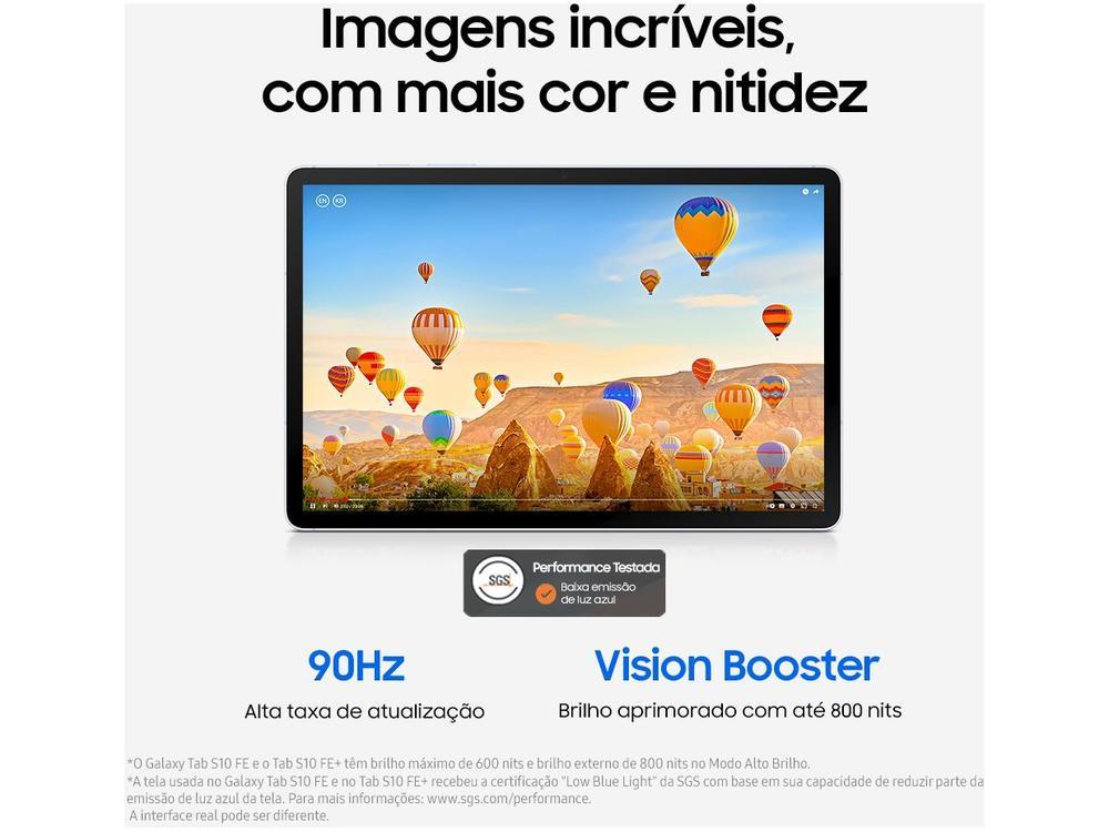 Tablet Samsung Galaxy Tab S10 FE com Capa e Caneta  S Pen 8GB RAM 128GB 10,9" Android 15 Exynos 1580 Wi-Fi - 4