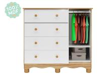 Cômoda de Bebê 4 Gavetas Moveis Peroba Ninho - 6