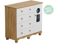 Cômoda de Bebê 4 Gavetas Moveis Peroba Ninho - 9