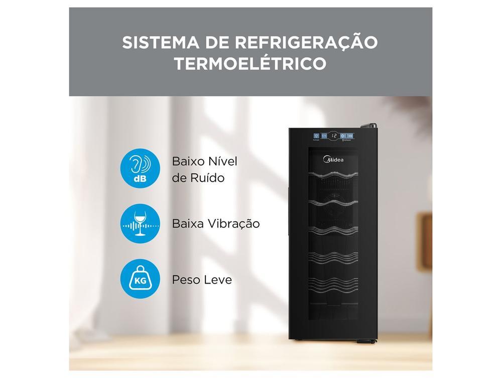 Adega Midea 12 Garrafas Preta com LED MDRW066FGGGL3 - 2