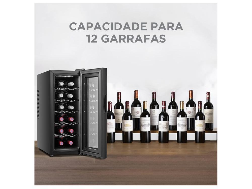 Adega Midea 12 Garrafas Preta com LED MDRW066FGGGL3 - 6