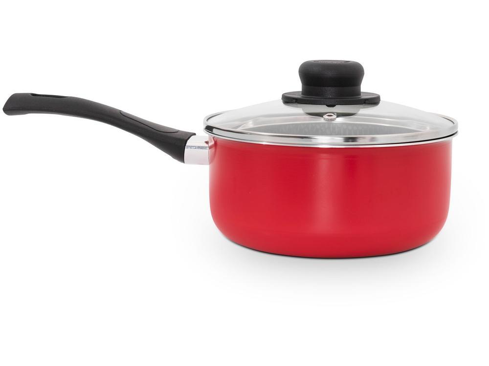 Panela Multiflon Antiaderente de Alumínio Vermelho 20cm 2,7L Gourmet - 2