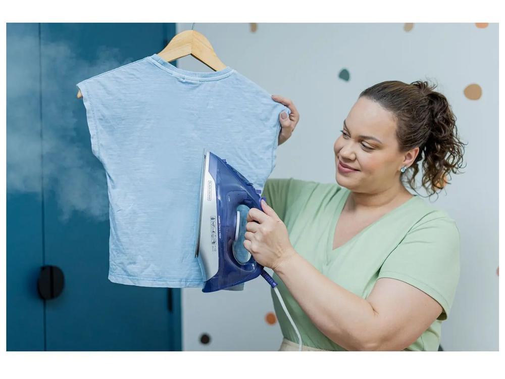 Ferro de Passar Roupa a Vapor e a Seco Black+Decker FX2550 Roxo e Branco - 7