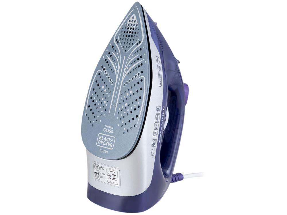 Ferro de Passar Roupa a Vapor e a Seco Black+Decker FX2550 Roxo e Branco - 9