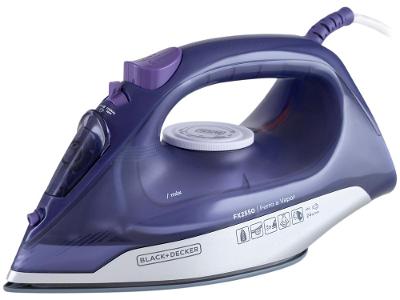 Ferro de Passar Roupa a Vapor e a Seco Black+Decker FX2550 Roxo e Branco