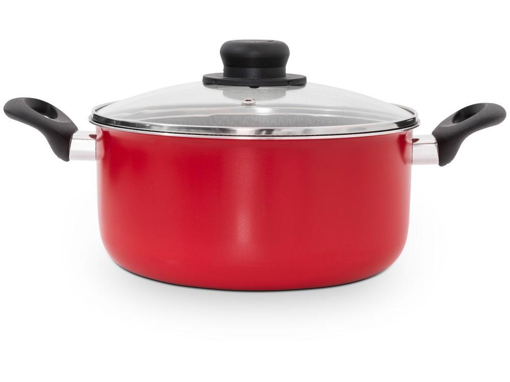 Caçarola Multiflon Antiaderente 18cm 2L Vermelho Gourmet - 2