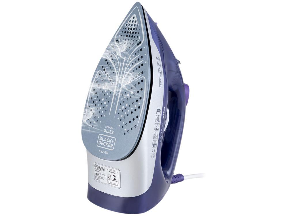 Ferro de Passar Roupa a Vapor e a Seco Black+Decker FX2550 Roxo e Branco - 8