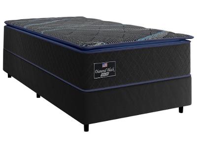 Base Cama Box Solteiro Gazin 27x88x188cm Diamond Black