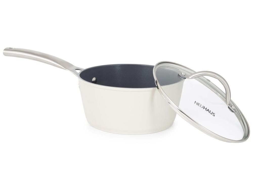 Jogo de Panelas Neuhaus Revestimento Cerâmico de Alumínio Forjado Off White Fundo Triplo 8 Peças Ceramic Prime - 7