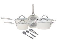 Jogo de Panelas Neuhaus Revestimento Cerâmico de Alumínio Forjado Off White Fundo Triplo 8 Peças Ceramic Prime - 2