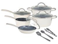 Jogo de Panelas Neuhaus Revestimento Cerâmico de Alumínio Forjado Off White Fundo Triplo 8 Peças Ceramic Prime - 3